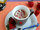 Vanilla Strawberry Mug Cake / Eggless Microwave Cake Recipe