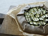Courgette galette with caramelized onion and apple