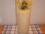 Lassi with pineapple, honey and ginger