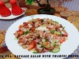 Chick Pea -Sausage Salad With Tahini Dressing