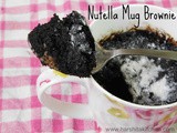 2 Minute Nutella Brownie in a Mug, Eggless Brownie in a Microwave, Cup Brownie