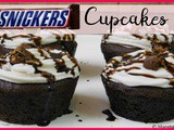 Eggless Snickers Cupcakes in Microwave