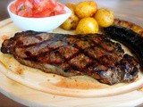 Celebrating first day of summer 2015 / Father's Day with a Colombian Grilled Sirloin Steak