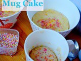 Funfetti Mug Cake, How to make Eggless Funfetti Mug Cake Recipe | Vanilla Funfetti Mug Cake