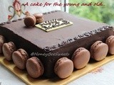 Hazelnut Opera Cake with Chocolate Hazelnut Macarons