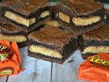 Brownies stuffed with reese's peanut butter cups