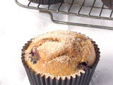 Whole Wheat Blueberry and Almond Muffins