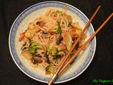Sweet and Spicy Rice Noodles with vegetables