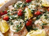Salmon Fillets with Roasted Lemons, Fennel and Cherry Tomatoes