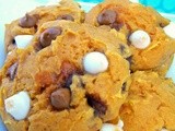 White Chocolate Cinnamon Chip Pumpkin Cookies (Super Easy Three or Four Ingredients)