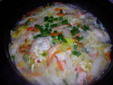 Chinese Cabbage, Prawns and Egg Soup