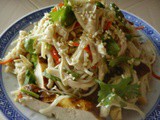 Ezcr #1 – enoki mushrooms with chicken salad