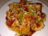 Fried tofu with sweet sour sauce