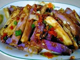 Pan fried eggplant with fragrant sauce