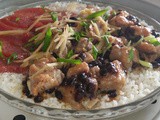 Steamed rice with pork ribs