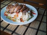 Tea Smoked Duck with Rice Noodle Salad and a lesson in Mandarin