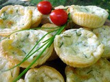Košarice s tri vrste sira i vlascem :: Puff pastry cheese and chives baskets