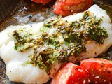Baked cod with gremolata