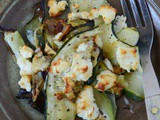 Honey roasted courgettes with feta