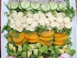 Refreshing salads: Mixed salad with avocado dressing and salmon/avocado Caesar salad