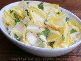 Simple endive salad with cheese