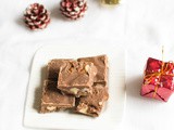 Milk chocolate fudge recipe - chocolate fudge with almonds - easy chocolate fudge