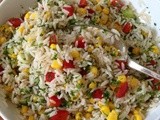 Red, Gold and Green Rice Salad