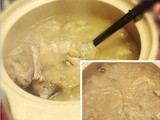 Stone Pot Fish Maw Soup with Snow Fungus, Full Of Collagen