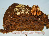 Vegan Coffee Cake with Walnuts (no eggs, no milk, no butter, no maida/apf)