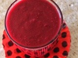 Beet root oats peach milk shake/Beets oats peach juice/Step by step pictures/Mahas Own recipes