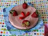 No Bake Egg Less Strawberry Cheese Cake With Agar Agar | Gelatin Free Egg Free Strawberry Chocolate Cheese Cake | Easy Egg Less Strawberry Desserts