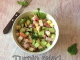 Raw Turnip Salad | Fresh Turnip Vegetable Salad Recipe | Pink Turnip Recipes | Salad For Lunch