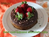 Wheat flour banana beet root chocolate cake/beets banana chocolate healthy cake with oil/Wheat flour cakes/Butter free cakes/step by step pictures
