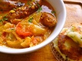 A quick midweek supper: sausage and roasted fennel stew