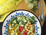 Mediterranean Salad with Egg Free and Dairy Free Mint Dressing | Chilled Summer Salad | How to make Salad Dressing at Home | Vegan Mayo|Mint Mayonnaise | Vegan and Gluten Free Recipe | Chickpeas Salad | Summer Special Recipe