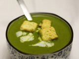 Indian cream of spinach soup