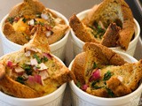 Oven Baked eggs with bread
