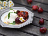Cottage(Quark) cheese with honey roasted tomatoes