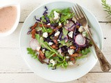 Sauteed red cabbage and blue cheese salad