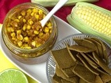 Chilli-Lime Corn Relish + Curried Red Lentil Crackers