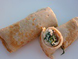 Buckwheat crepes with a spinach and ricotta filling