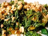 Broccoli rabe with ginger, apricots & cashews