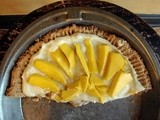 Champagne mango tart (with cardamom pastry cream and ginger-shortbread)
