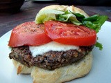 Eggplant-french lentil burgers and rosemary buttermilk buns