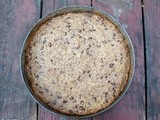 Hazelnut oatmeal chocolate cake with cinnamon and black pepper