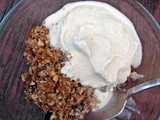 Pear/hazelnut/chocolate crisp and ginger ice cream