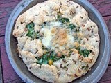 Spinach, chickpea and tarragon galette with a pecan crust