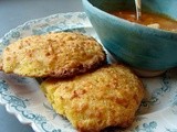 White bean, turnip, and thyme stew and cheddar cornmeal biscuits