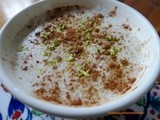 Comforting Sahlep Drink with Cinnamon and Pistachio Nuts