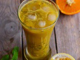 Orange Mint Passion Fruit Juice Recipe-Orange Passion Fruit Mint Cooler